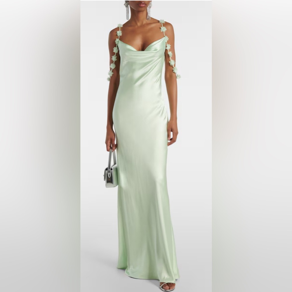 Never been worn- Self-Portrait Mint Satin Gown - size: 2